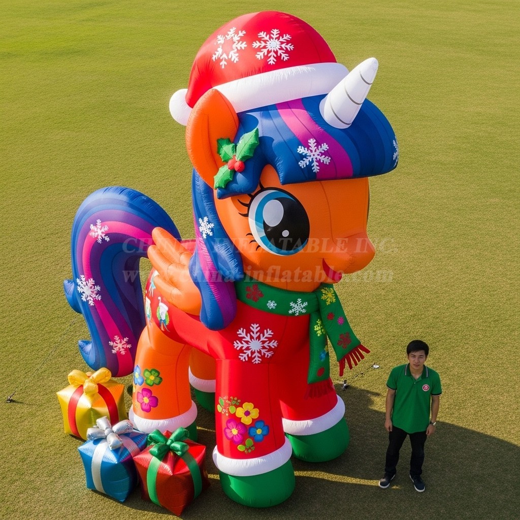 Cartoon3-537 Christmas My Little Pony Unicorn Inflatable Cartoons