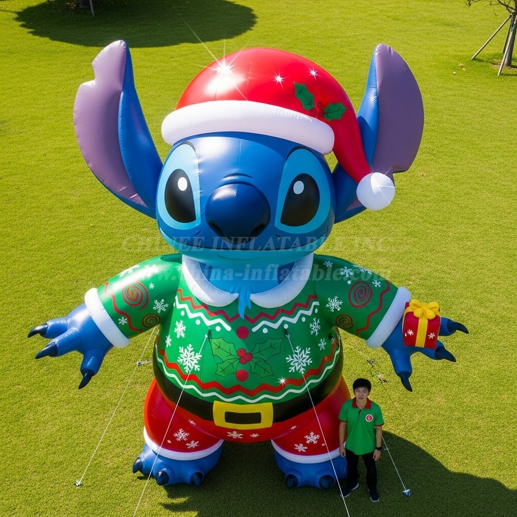 Cartoon3-539 Lilo & Stitch Christmas Inflatable Cartoons