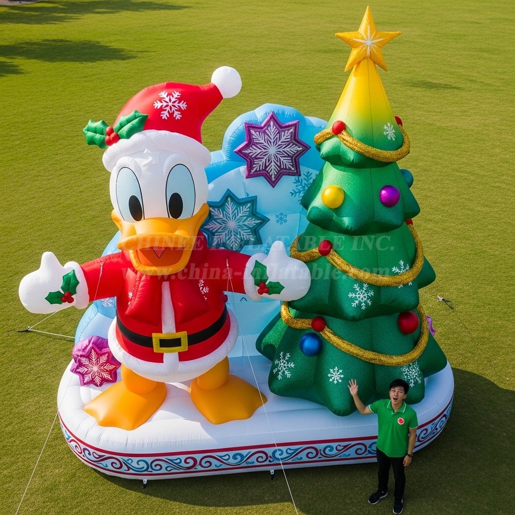 Cartoon3-541 Donald Duck Christmas Theme Inflatable Cartoon