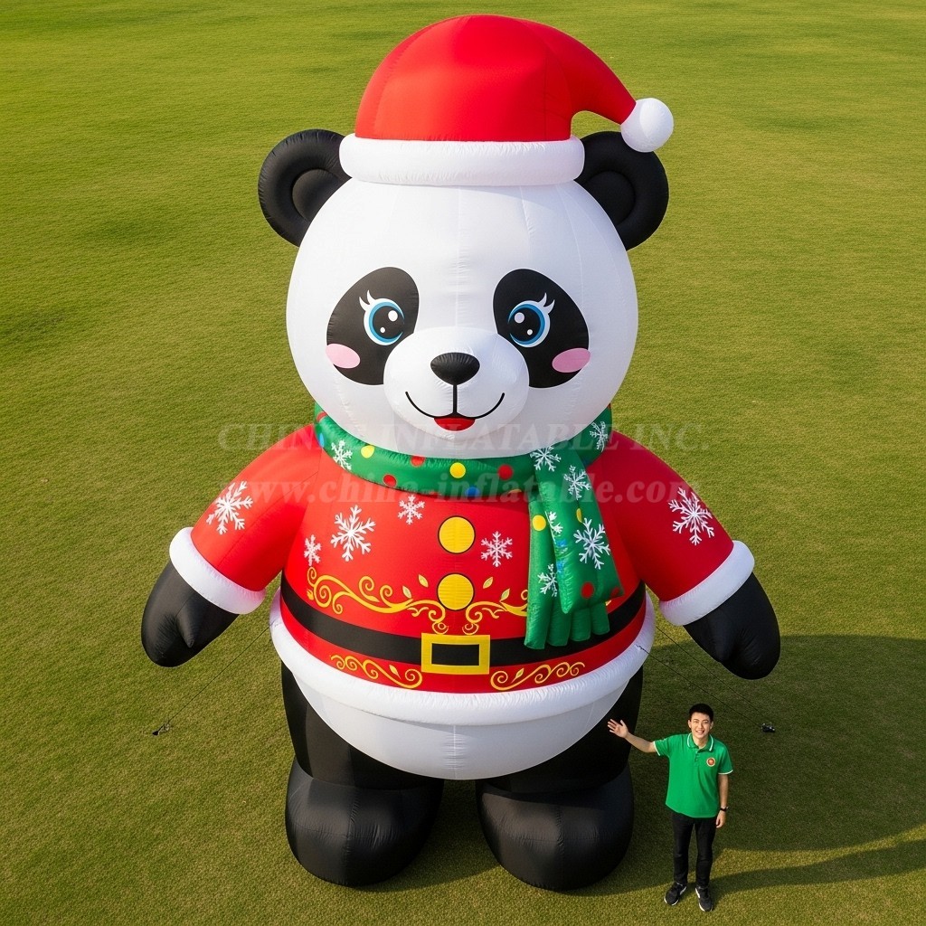 Cartoon3-554 Christmas Panda Inflatable Cartoons