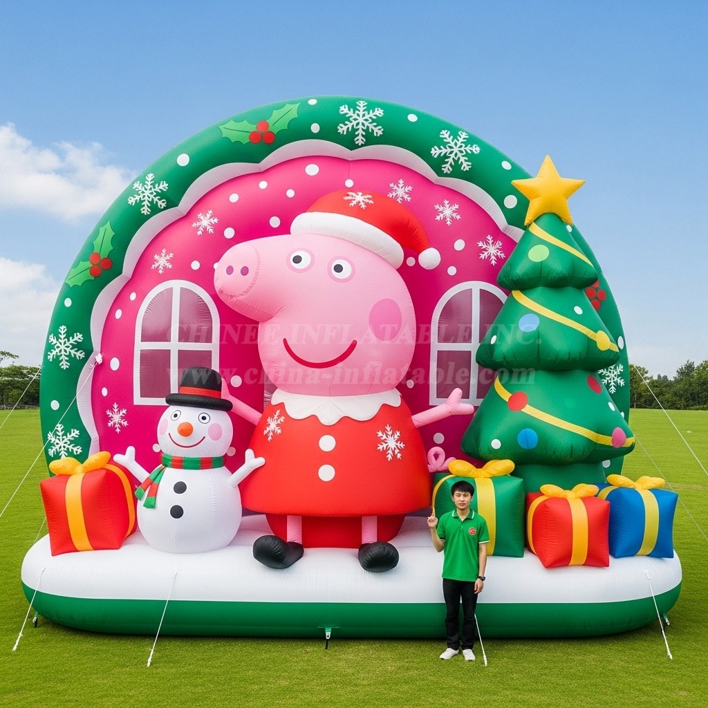 Cartoon3-555 Peppa Pig Christmas Inflatable Cartoons