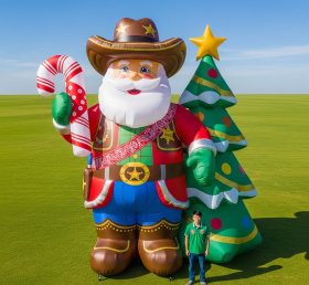 Cartoon3-557 Wild West Santa Claus Inflatable Cartoons