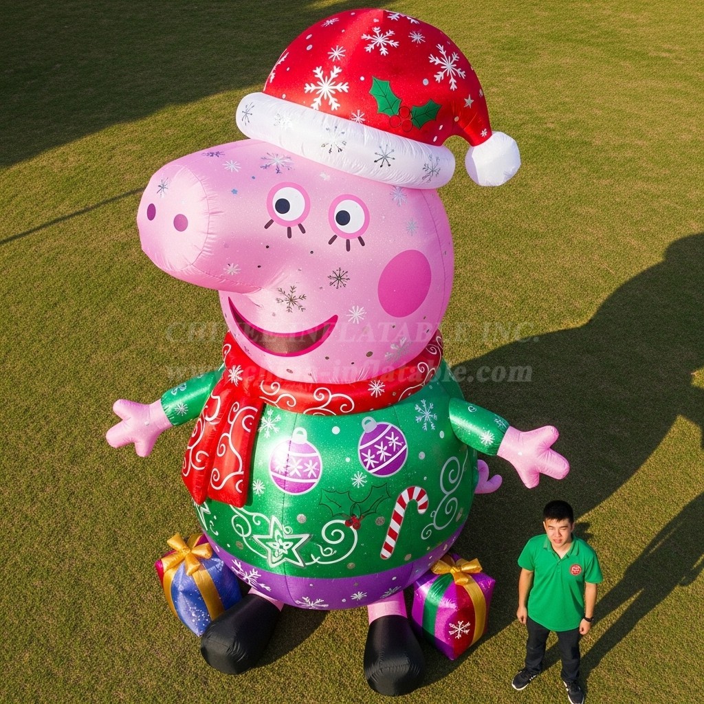 Cartoon3-561 Peppa Pig Christmas Inflatable Cartoons