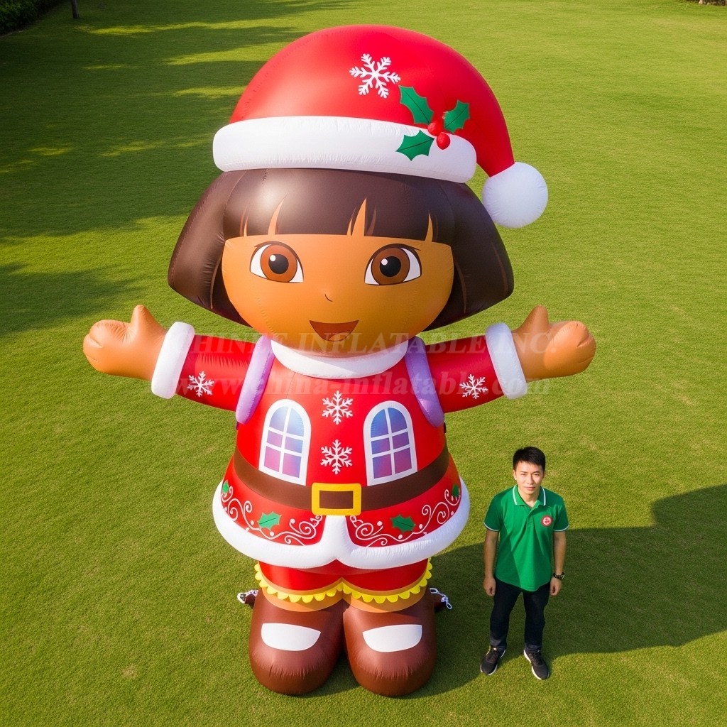 Cartoon3-582 Dora Christmas Theme Inflatable Cartoon