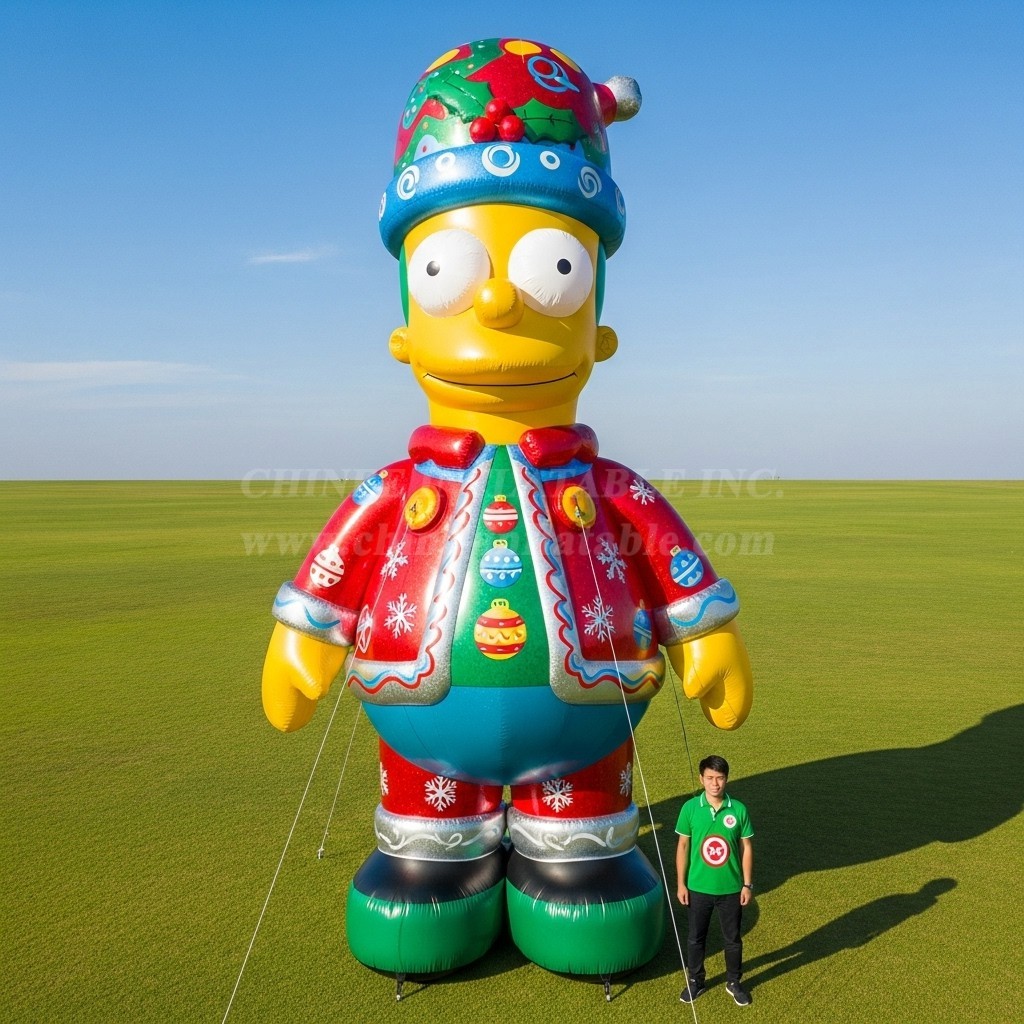 Cartoon3-597 The Simpsons Christmas Inflatable Cartoon