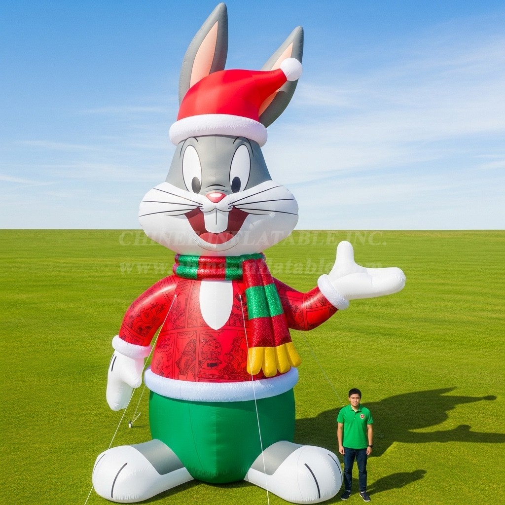 Cartoon3-602 Looney Tunes Bunny Christmas Inflatable Cartoons