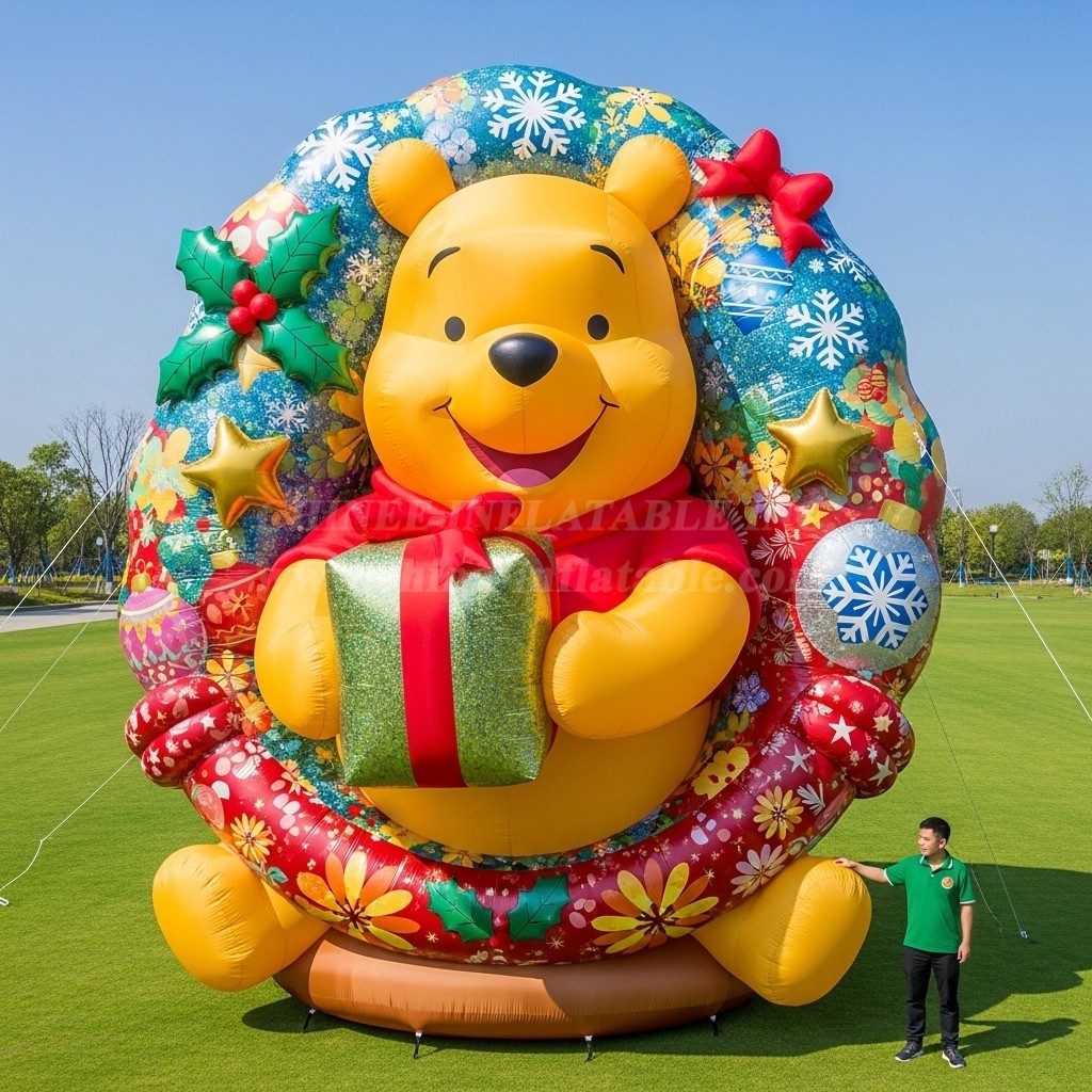 Cartoon3-605 Winnie the Pooh Christmas Inflatable Cartoons