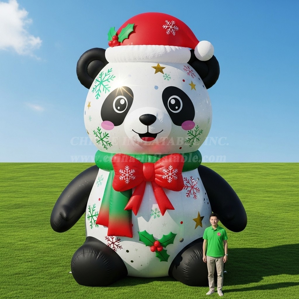 Cartoon3-614 Christmas Panda Inflatable Cartoons