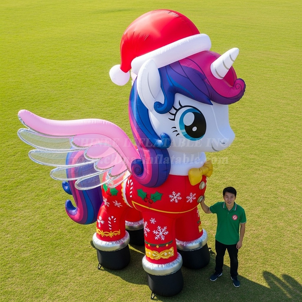 Cartoon3-617 Christmas My Little Pony Unicorn Inflatable Cartoons