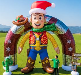 Cartoon3-618 Cowboy Christmas Inflatable Cartoons
