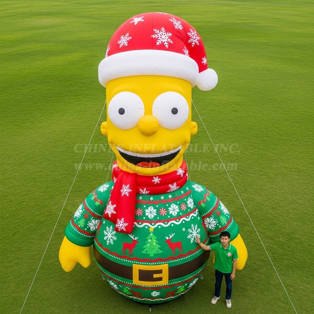 Cartoon3-631 The Simpsons Christmas Inflatable Cartoon