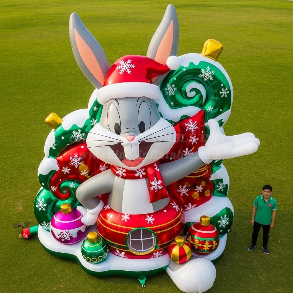 Cartoon3-632 Looney Tunes Christmas Rabbit Inflatable Cartoon