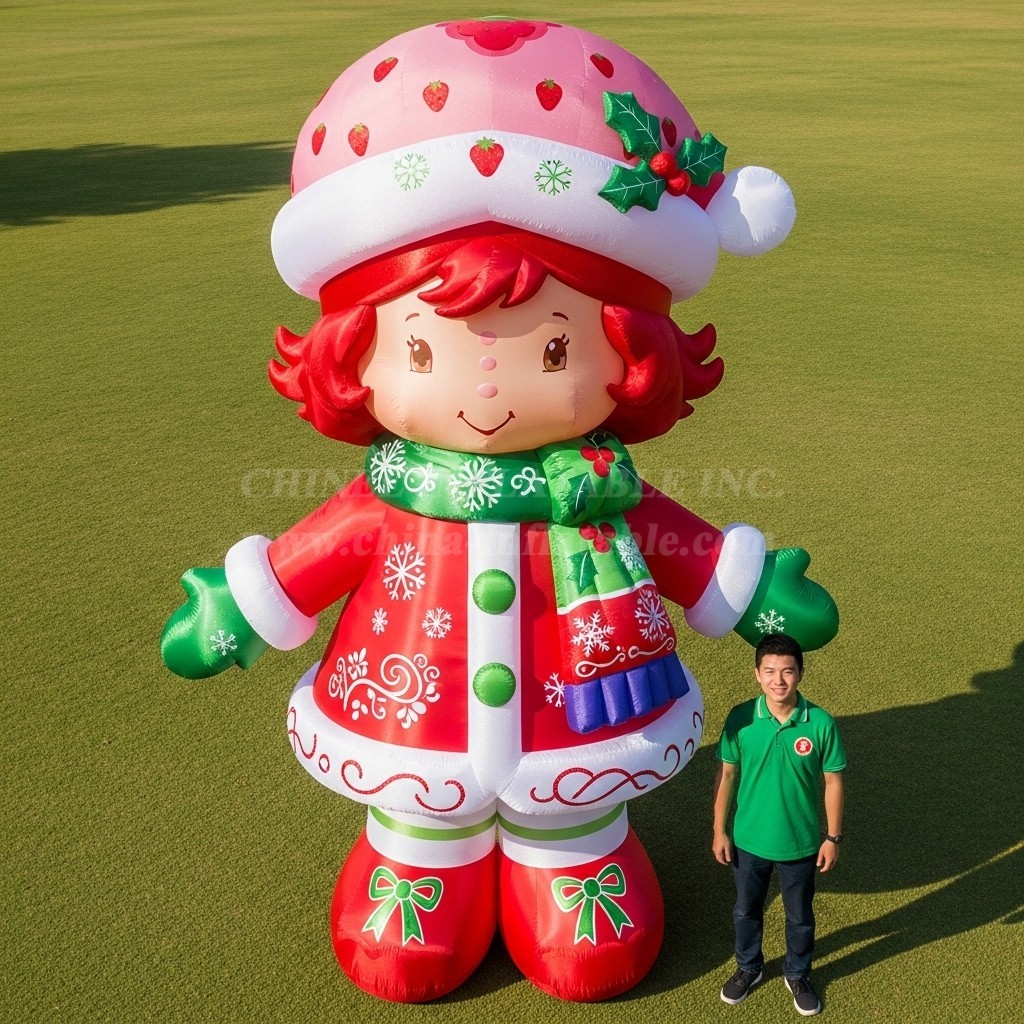 Cartoon3-638 Strawberry Shortcake Christmas Girl Inflatable Cartoons