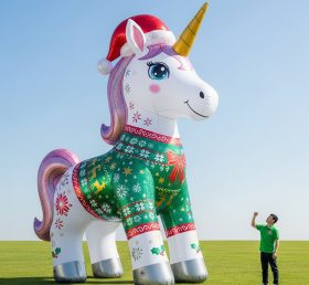 Cartoon3-645 Christmas Unicorn Inflatable Cartoons