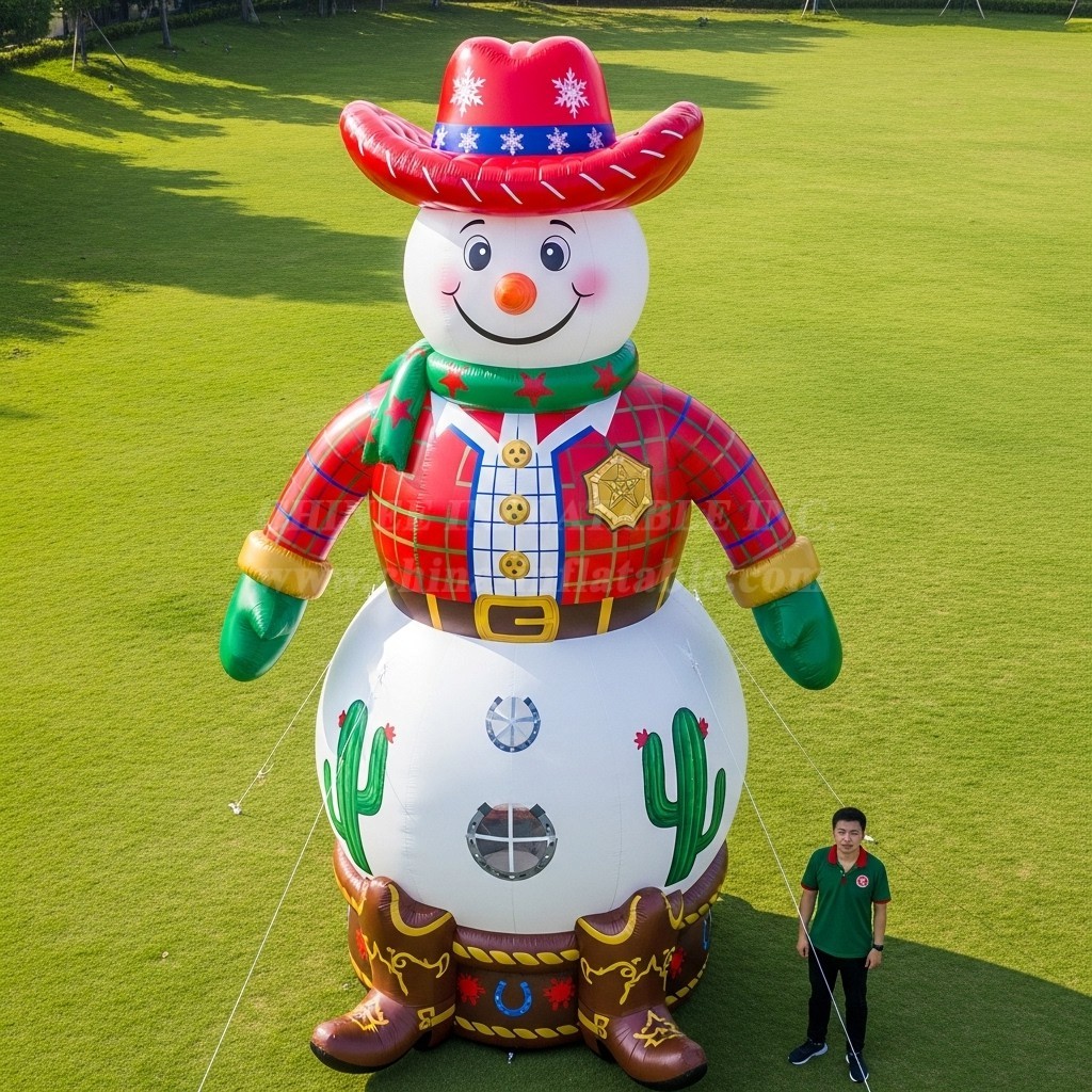 Cartoon3-649 Cowboy Snowman Inflatable Cartoon