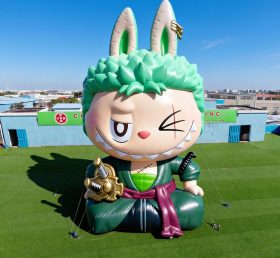 Cartoon3-702 Pop Mart Labubu Roronoa Zoro Inflatable Cartoons