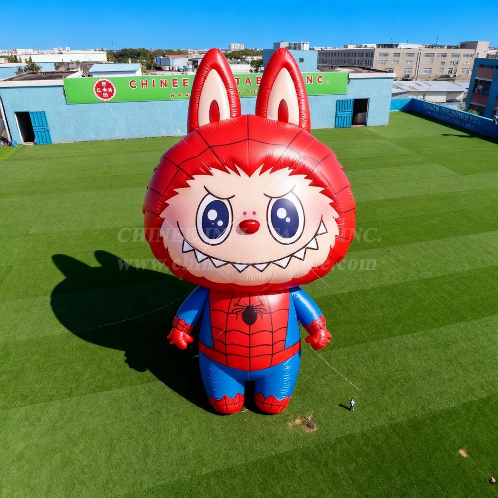 Cartoon3-713 Pop Mart Labubu Spider-Man Theme Inflatable Cartoons