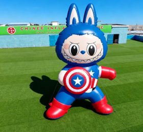 Cartoon3-719 Pop Mart Labubu Captain America Theme Inflatable Cartoons
