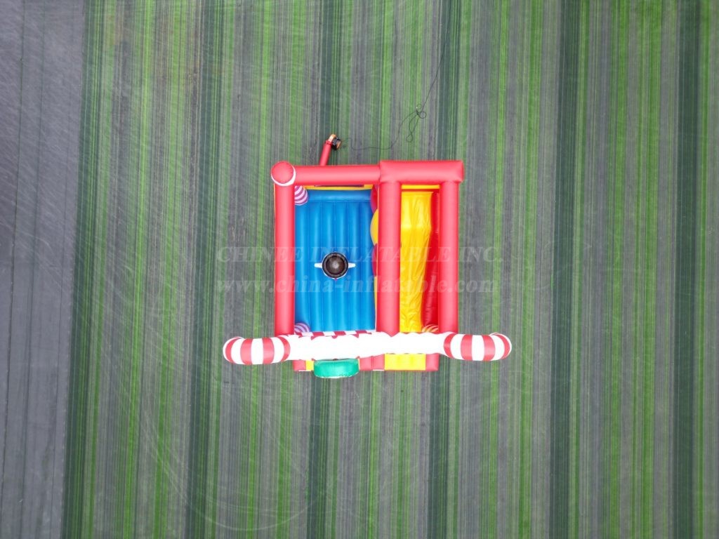 T2-4335B Christmas Candy Cane Bounce House & Slide Combo