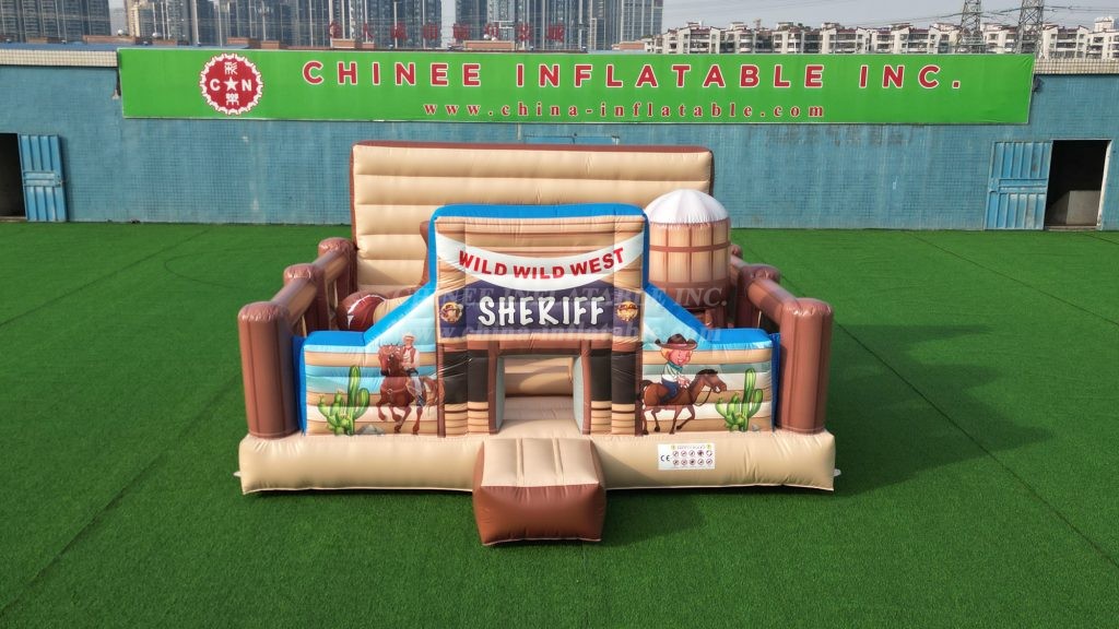 T6-5601 Western Themed Bounce House