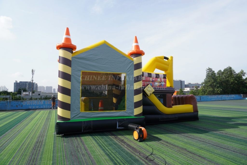 T5-300 Excavator Bounce House Slide Combo