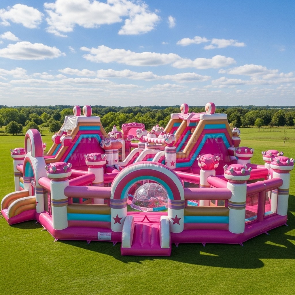 GF2-347 Barbie Theme Inflatable Park