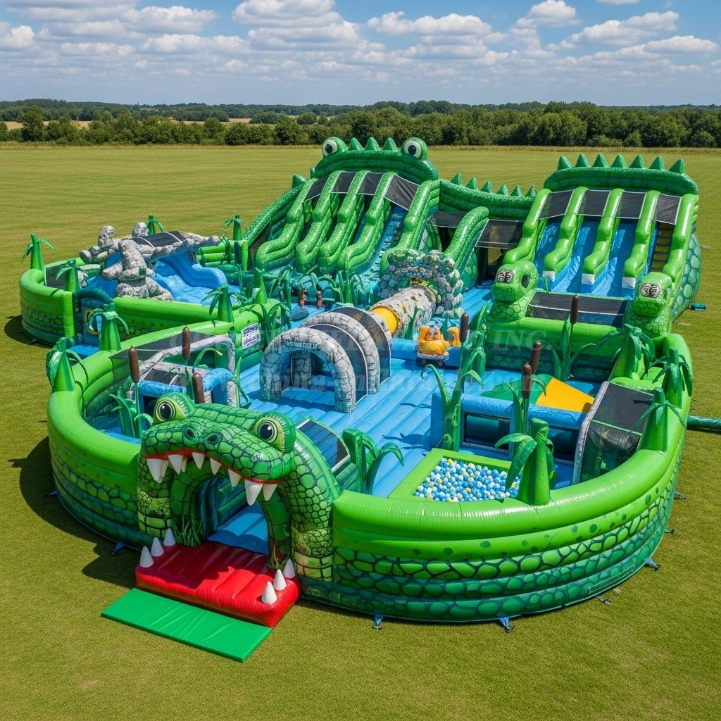GF2-370 Crocodile Theme Inflatable Park
