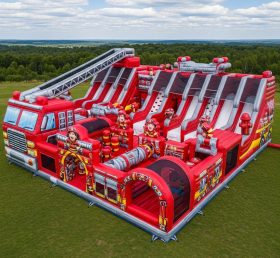 GF2-396 Firetruck Theme Inflatable Park