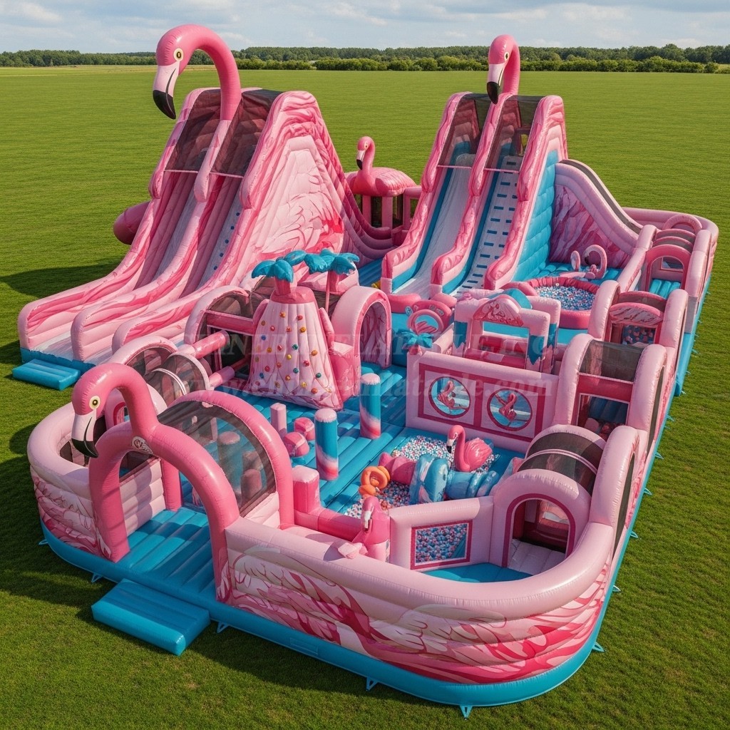 GF2-399 Flamingo Theme Inflatable Park