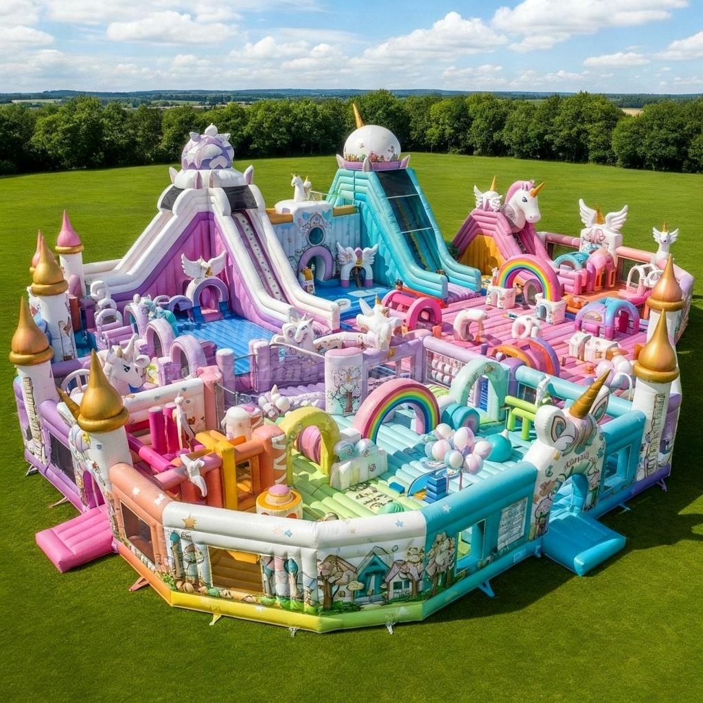 GF2-477 Unicorn Theme Inflatable Park