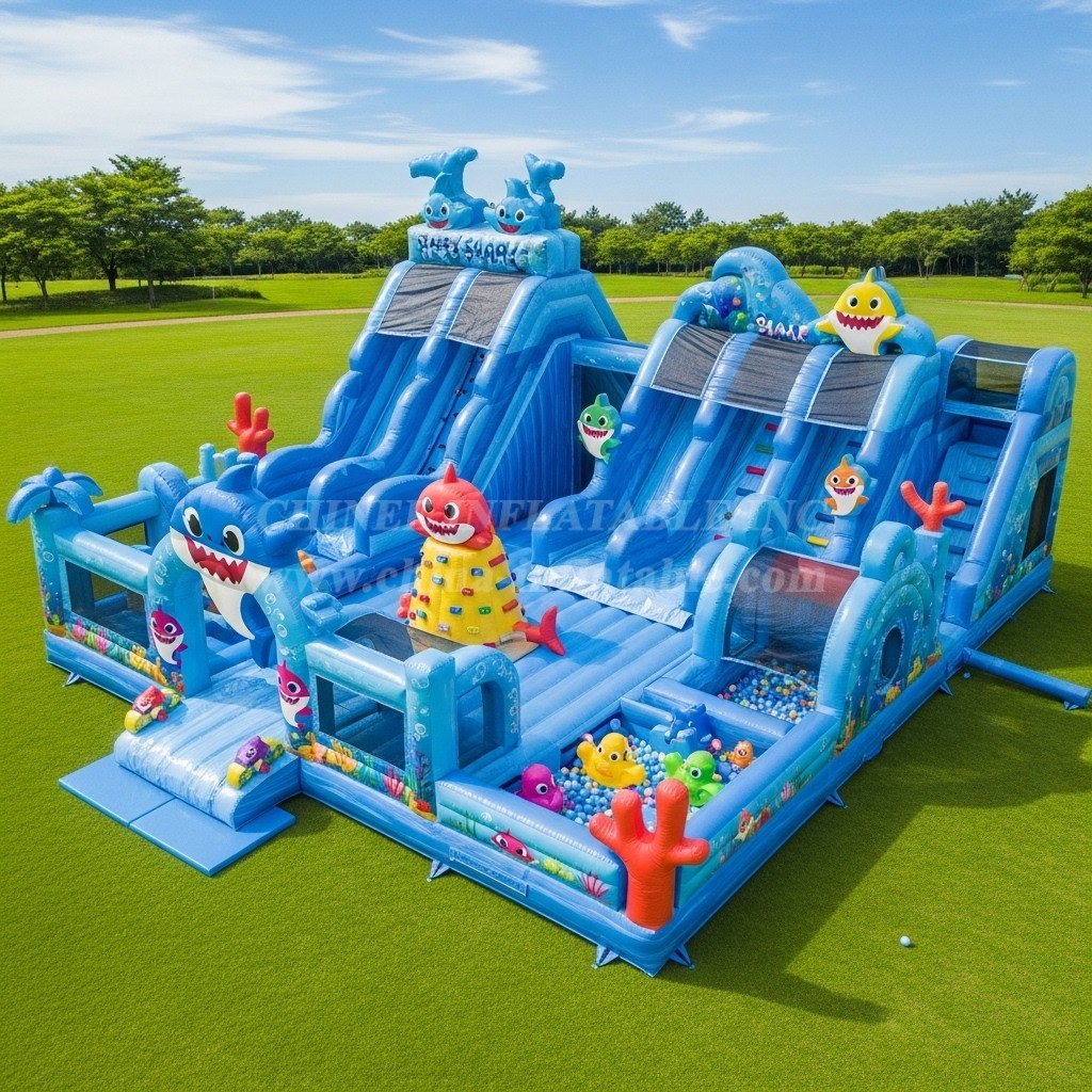 GF2-523 Baby Shark Theme Inflatable Park