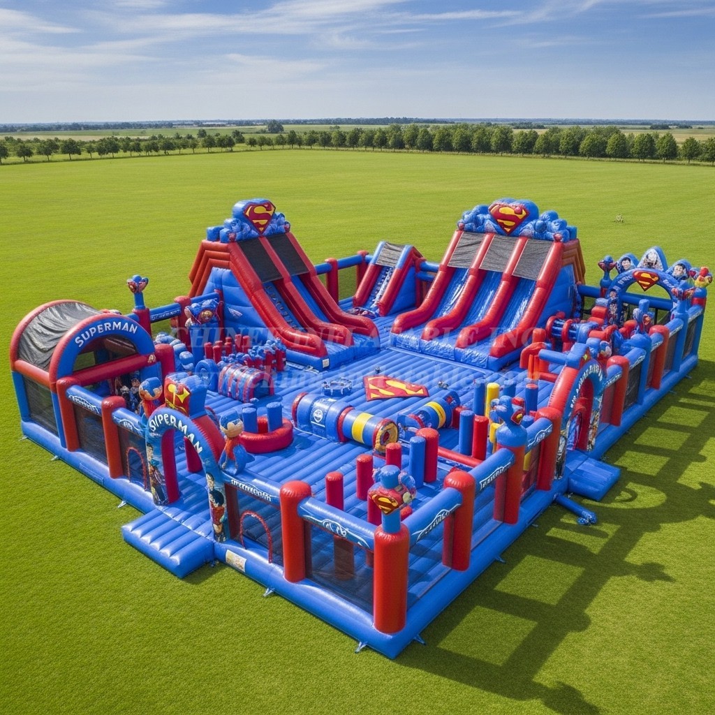GF2-724 Superman Theme Inflatable Park