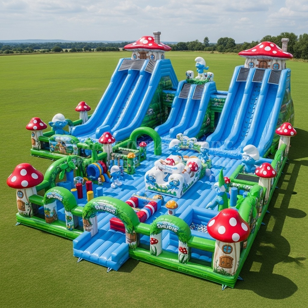 GF2-742 The Smurfs Theme Inflatable Park