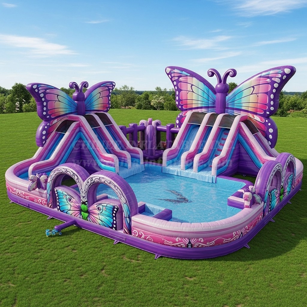 Pool3-435 Butterfly Theme Pool Water Park