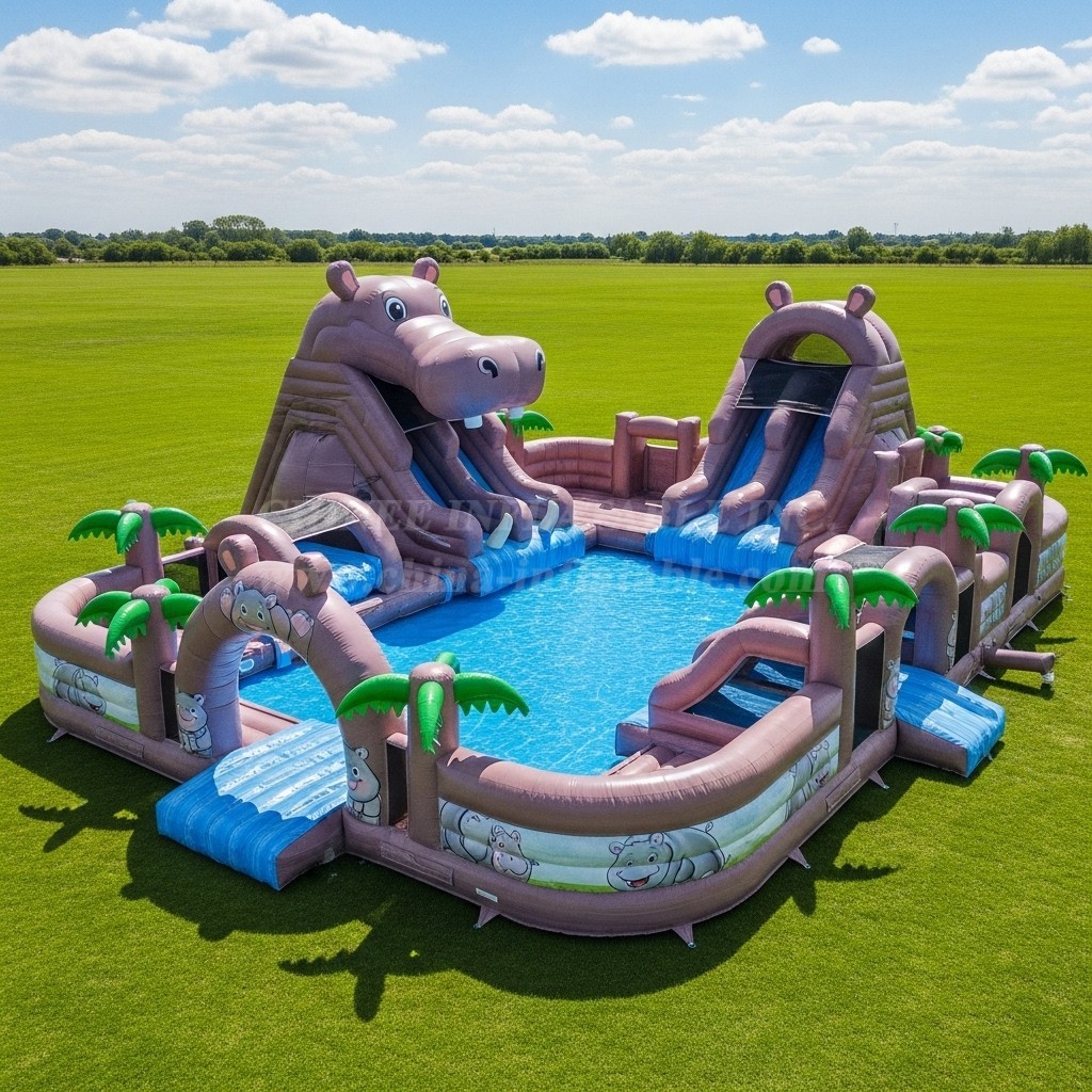 Pool3-474 Hippo Theme Pool Water Park