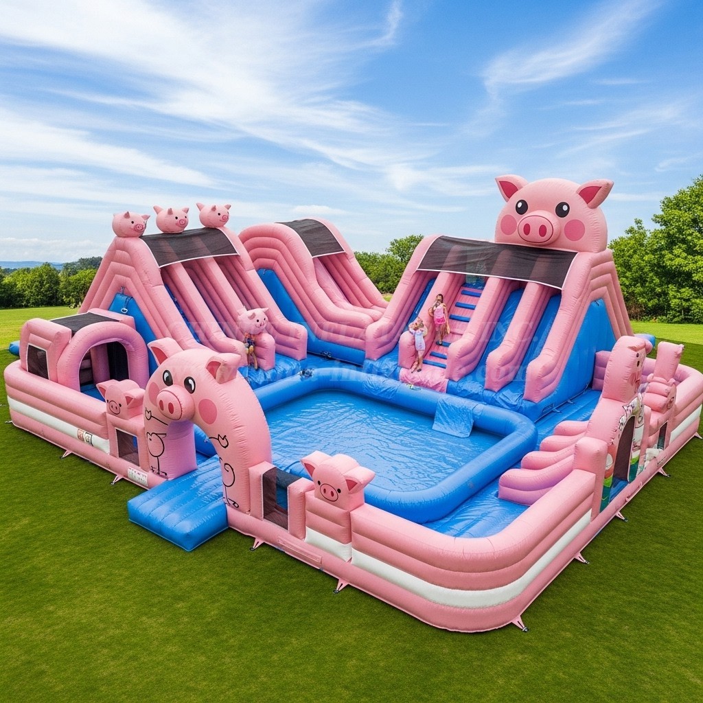 Pool3-511 Pig Theme Pool Water Park