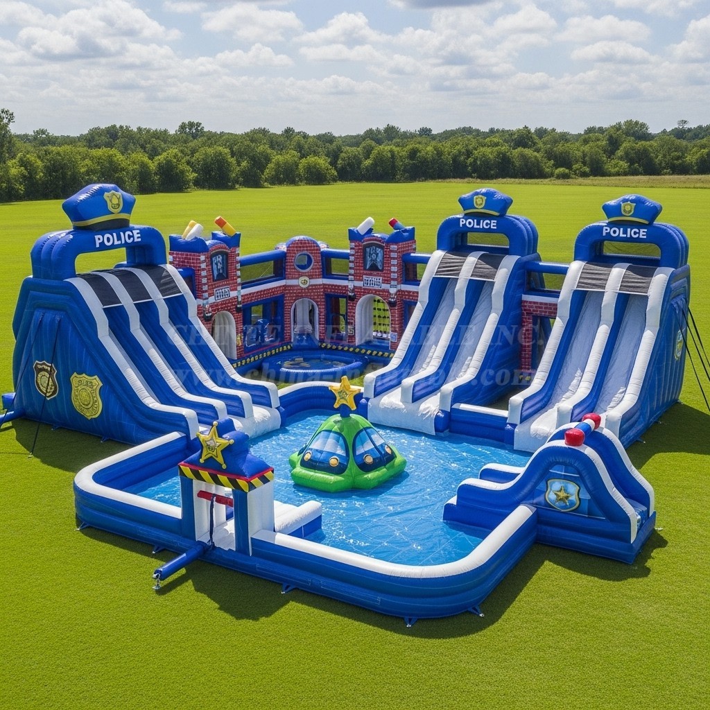 Pool3-515 Police Station Theme Pool Water Park
