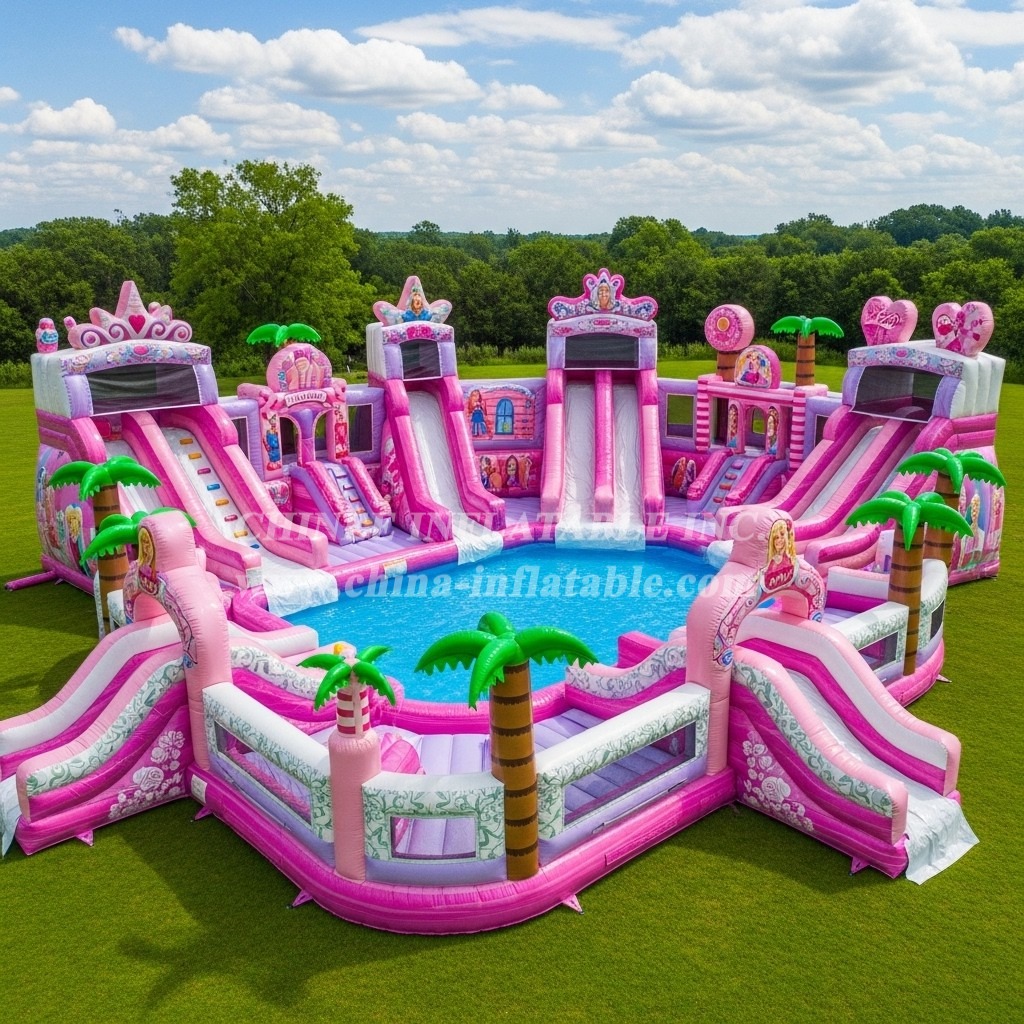 Pool3-565 Barbie Theme Pool Water Park