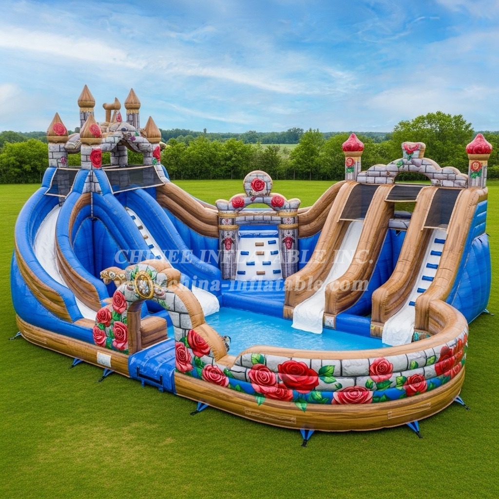 Pool3-570 Beauty and the Beast Theme Pool Water Park