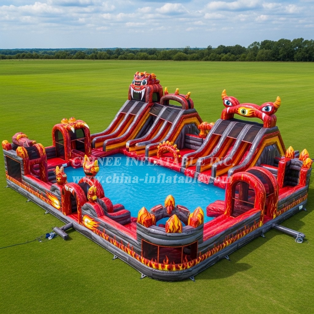 Pool3-573 Blaze Monster Theme Pool Water Park