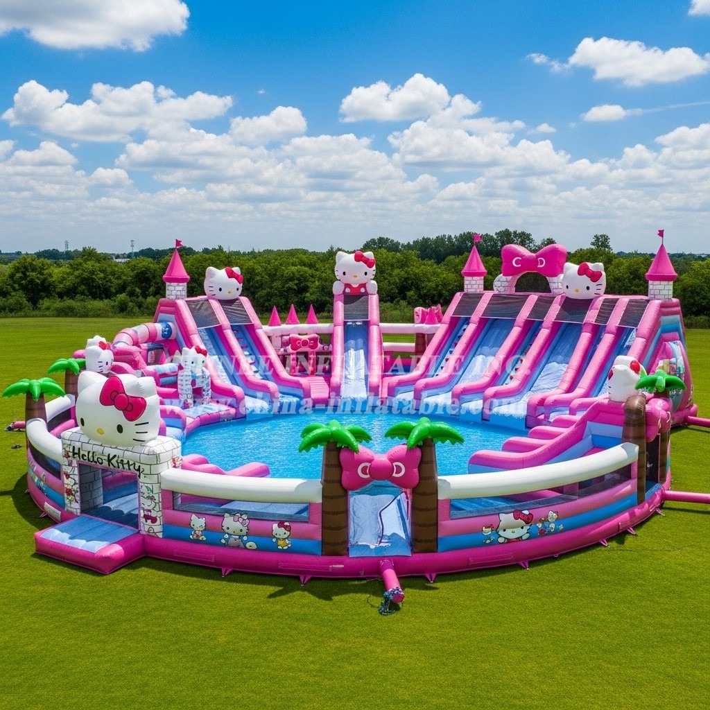 Pool3-611 Hello Kitty Theme Pool Water Park