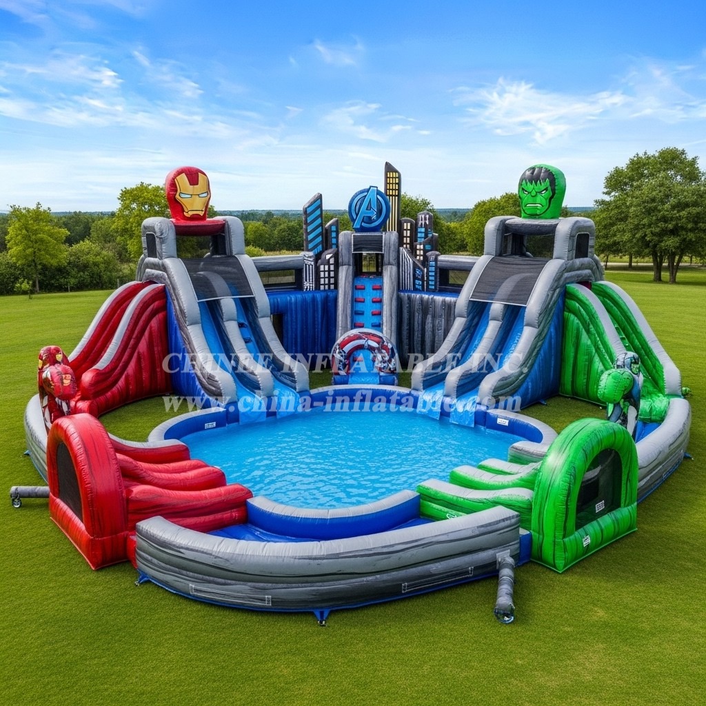 Pool3-708 The Avengers Theme Pool Water Park