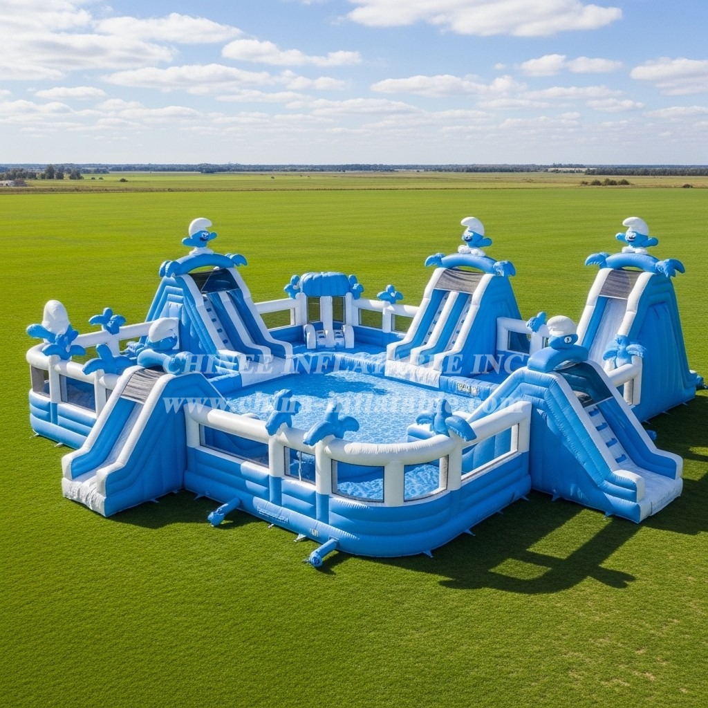 Pool3-722 The Smurfs Theme Pool Water Park