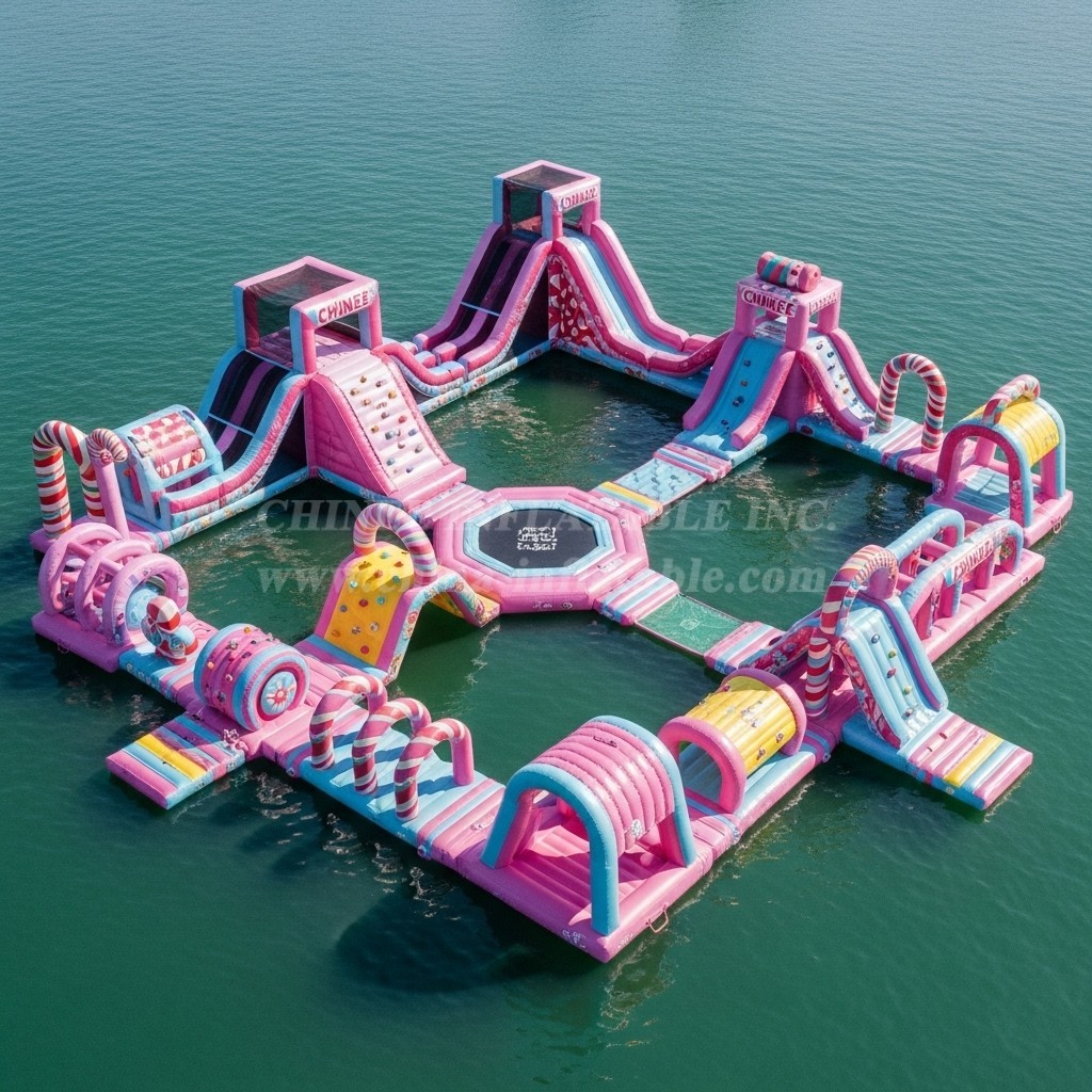 S411 Candy Theme Inflatable Water Park