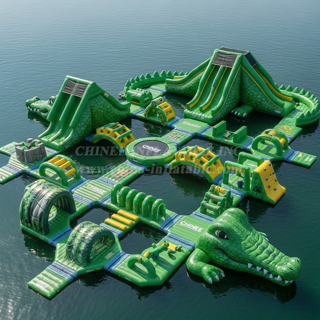 S426 Crocodile Theme Inflatable Water Park