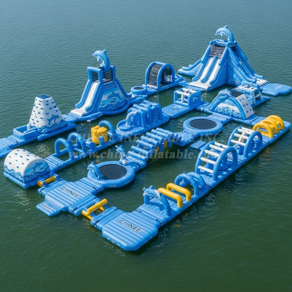 S437 Dolphin Theme Inflatable Water Park
