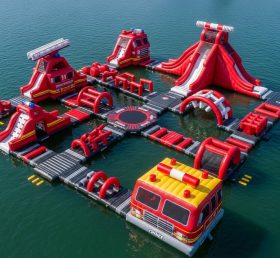 S460 Firetruck Theme Inflatable Water Park