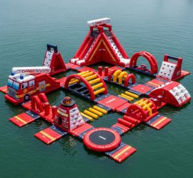 S461 Firetruck Theme Inflatable Water Park