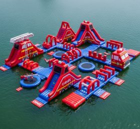 S463 Firetruck Theme Inflatable Water Park
