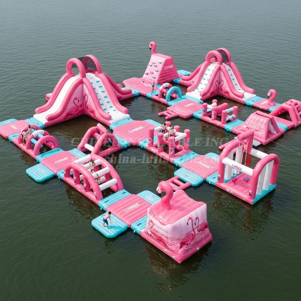 S469 Flamingo Theme Inflatable Water Park